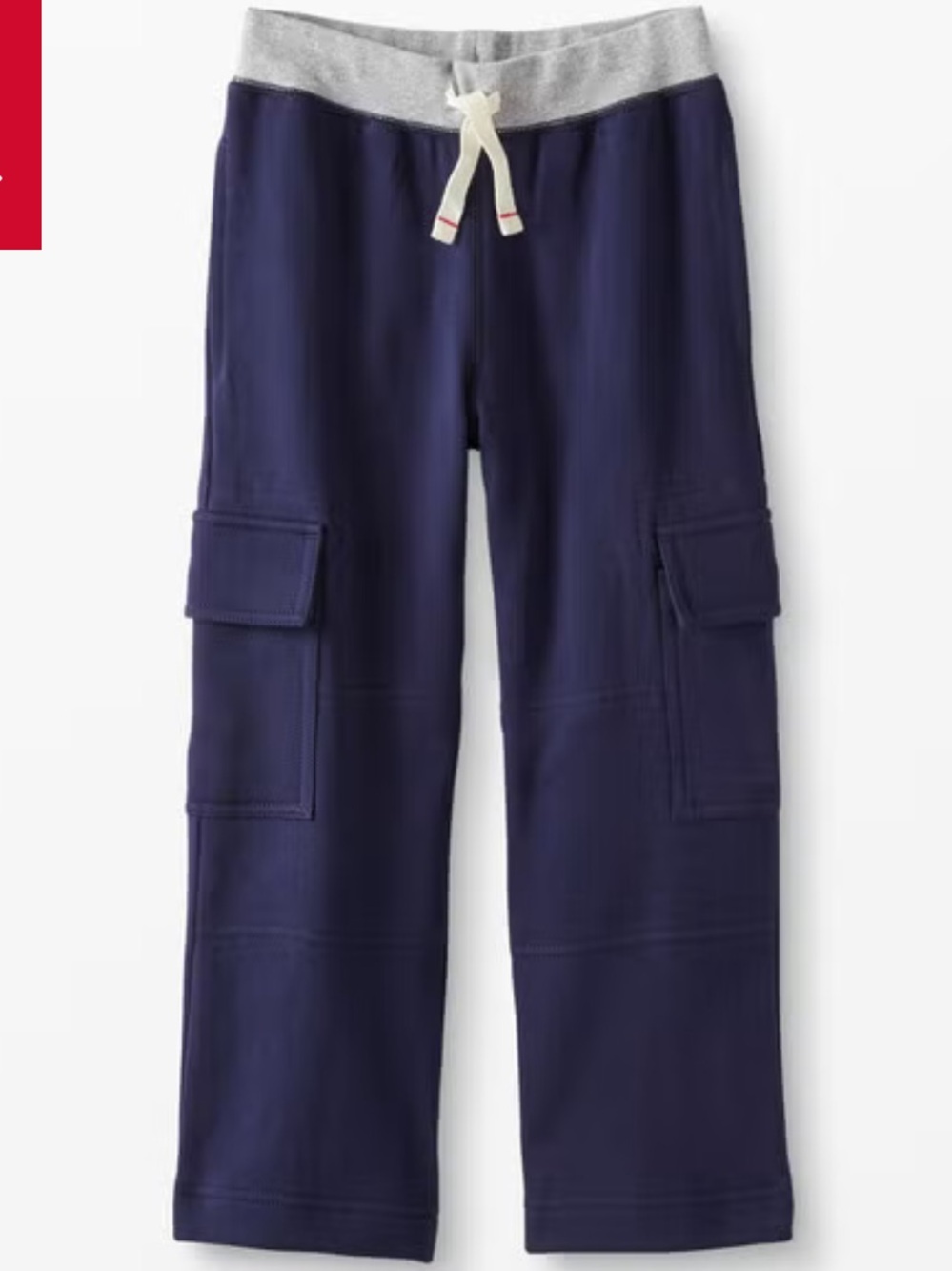 NWT Hanna Andersson Navy Bright Basics double knee sweatpants with Gray Waist